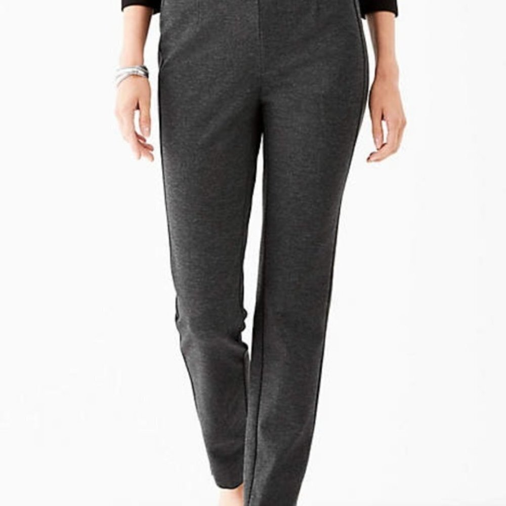 J. Jill medium slim leg gray stretchy Ponte pants